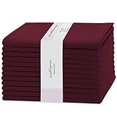 PurpleEssences Set of 12 Cloth Dinner Napkins 100% Cotton 18x18 - Soft Durable Washable - Ideal f...