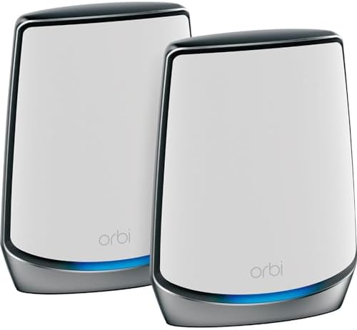 NETGEAR Orbi Whole Home Tri-band Mesh WiFi 6 System (RBK852) – Router with 1 Satellite Extender | Coverage up to 5,000 sq. ft., 100 Devices | AX6000 (Up to 6Gbps)