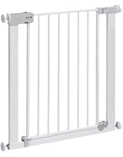 Safety 1st Auto Close barrera de seguridad para niños con sistema de cierre automático, para aperturas de 73-80 cm, extensible hasta 136 cm con extensiones que se venden por separado, en metal blanco