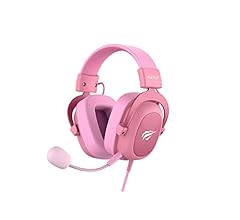 Headset Fone de Ouvido Havit HV-H2002d Pink, Gamer, com Microfone, Falante 53mm, Plug 3, 5mm: compatível com XBOX ONE e PS4…