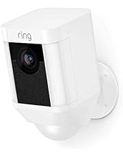 Ring Spotlight Cam Battery, HD-beveiligingscamera met led-spots, alarm, tweeweg-audio, werkt op accu | Inclusief proefabonnement van 30 dagen op Ring Protect Plus | Wit