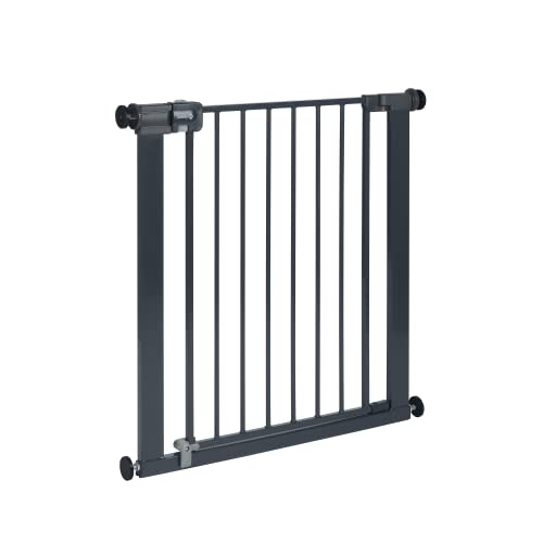 Safety 1st Extendable Baby Safety Gate with Easy Close, Snap On Stair Gate No Drilling (Can Also Be Used for Pets), Grey