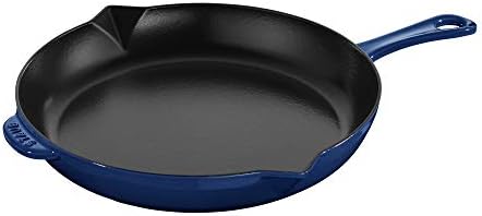 Staub Cast Iron 12-inch Fry Pan - Dark Blue, Made in France