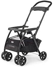 Chicco KeyFit Caddy Frame Stroller, Accepts All Chicco Infant Car Seats, Adjustable Handle, Parent Tray | Black/Black