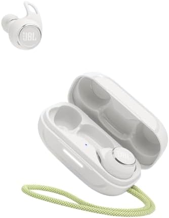 JBL Refect Aero - True Wireless Noise Cancelling Active Earbuds, 6 mics for Perfect Calls with VoiceAware, Extreme dustproof & Waterproof, Comfortable, Secure fit, 24hr with Fast-Charging (White)