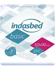 Indasbed Basic Protector Cama, 60 x 90 cm - Color Blanco, 20 Unidades (Paquete de 1)