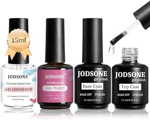 JODSONE 15ML Nail Primer Base Coat Top Coat Glossy Quick Drying Durable DIY Nail Art Design Long Lasting Gift