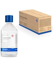 AIESI® Solución salina fisiológica para lavado e irrigación nasal 500 ml estéril con tapón AQUASTERIL (Envase de 10 piezas), Cloruro de sodio 0,9%