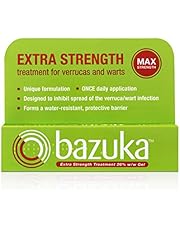 Bazuka Extra Strength Treatment Gel For Effective, Pain-Free Treatment and Removal of Verrucas and Warts. With Emery Board, 6g (Packaging may vary)