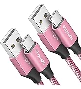 etguuds Pink USB C Cable 3ft Fast Charging, 2-Pack USB A to USB C Type Charger Cord for Samsung G...