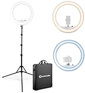 Lume Cube LED Ring Light for Videos, Selfies, Live Streaming |18” Circle Light with Stand, Phone ...