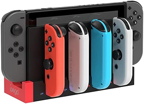 Stazione di Ricarica per Nintendo Switch, Caricatore del controller per Switch Multifunzionale Caricatore