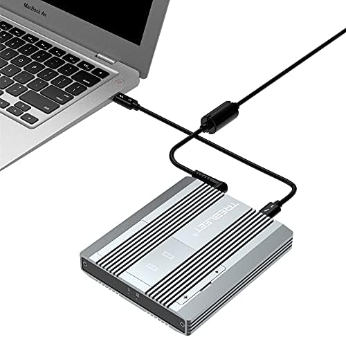 USB C 40Gbps Two-Slot M.2 NVMe SSD Enclosure Compatible with Thunderbolt 3, Thunderbolt 4