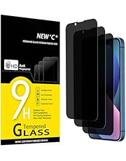 NEW&#39;C 3 Pack Privacy Screen Protector for iPhone 14,13,13 Pro (6.1 Inches), Enhanced 28-Degree Privacy Angle, Ultra Durable 9H Hardness, Bubble-Free