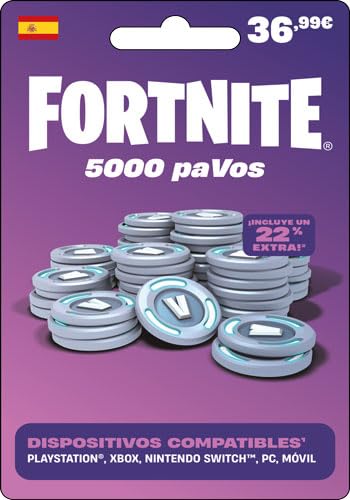 Epic Games Fortnite 5.000 V-Bucks 36,99 EUR - para España - tarjeta regalo por correo