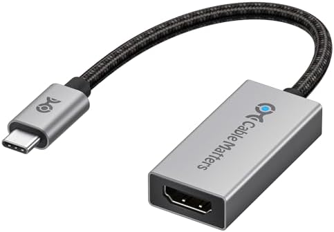 Cable Matters 48Gbps USB C to HDMI 2.1 Adapter, Support 8K 60Hz / 4K 240Hz HDR, Thunderbolt 4 to HDMI 2.1, HDMI 2.1 to USB C Adapter, Compatible with iPhone 16/15 - Max Resolution on Mac is 4K@60Hz