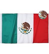 Homissor Mexican Flag Bandera de Mexico 3X5 Embroidered Flags Sewn Stripes 240D Heavy Duty MX Nat...