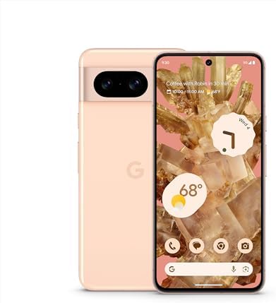 Google Pixel 8 - Unlocked Android Smartphone with Advanced Pixel Camera, 24-Hour Battery, and Powerful Security - Rose - 128 GB