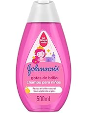 Johnson&#39;s Baby, Champú Gotas de Brillo para Niños, Con Aceite de Argán, Cabello Brillante, Suave y Sedoso, 500 ml