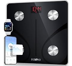 RENPHO Balance Pese Personne, Balance Connectée Bluetooth Pèse Personne Impédancemètre, Balance Impedancemetre avec 13 Donn…