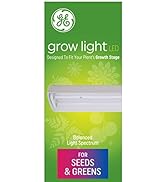 GE Grow Light for Plants, LED Plant Light Fixtures for Seeds and Greens with Balanced Light Spect...