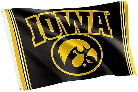 Desert Cactus University of Iowa Flag Hawkeyes Banners 100% Polyester Indoor Outdoor 3x5 feet Flags (Style G)