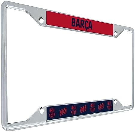 Desert Cactus FC Barcelona License Plate Frame Car Tag Holder for Front or Back of Car Barça Football Club Officially Licensed Metal Soccer Futbol (Style 3)