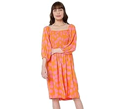 VERO MODA Women's Knee Length Viscose A-Line Dress