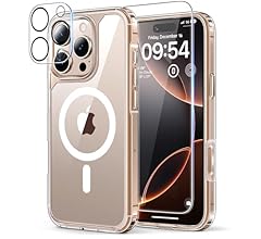 TAURI 5 in 1 for iPhone 16 Pro Max Case, Compatible with MagSafe [Not-Yellowing] with 2X Screen Protector + 2X Camera Lens …