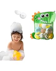 Recipiente de malla para juguetes de baño, organizador de baño con gancho adhesivo estable, bolsillo para juguetes infantiles, organizador de ducha, prevención de moho y secado fácil