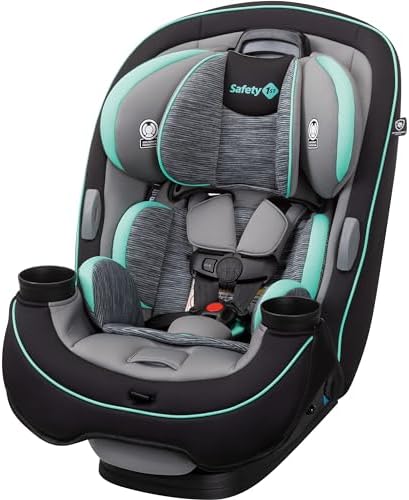 Safety 1st Grow and Go All-in-One Convertible Car Seat, Rear Facing Car Seat 5-40 lbs, Forward Facing Car 30–65 lbs, High Back Booster Seat 40-100 lbs, Aqua Pop