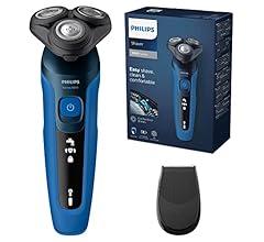 Philips Series 5000, Rasoir électrique 100 % étanche, Lames ComfortTech à 360°, Têtes de contour, Affichage avancé, Tondeus…