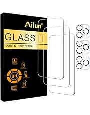 Ailun 3 Pack Screen Protector for iPhone 14 Pro Max [6.7 inch] + 3 Pack Camera Lens Protector,Sensor Protection,Dynamic Island Compatible,Case Friendly Tempered Glass Film,[9H Hardness] - HD