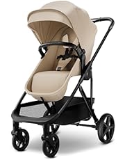 MAMA &amp; BABY Rovee Bassinet Baby Stroller, 2-in-1 Foldable Infant Stroller with Reversible Seat, UPF 50+ Canopy, All-Terrain Wheels for On-The-Go Families