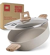 Ultrachef Arrocera Antiadherente Master Stone Tapadera de Vidrio Templado|Revestimiento de Piedra...