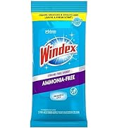 Windex Ammonia-Free Glass Wipes, Pre-Moistened Glass and Surface Wipes Clean and Provide a Streak...