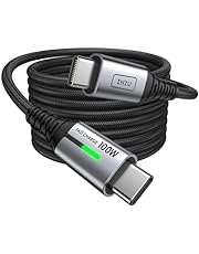 INIU Câble USB C, 2m 100W PD 5A Cable USB C Charge Rapide QC 4.0 Chargeur Type C Nylon Tressé pour iPhone 16 15 Samsung S23 Ultra iPad Air MacBook Pro Google Pixel 7 Xiaomi Switch PS5 Tablet S8 ECC.