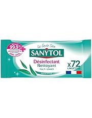 Sanytol - Lingettes Multi-Usages Désinfectantes Eucalyptus x 72 lingettes