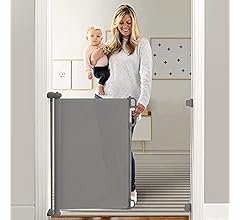 Momcozy Barrière de Sécurité Rétractable pour Bébés (0 à 140 cm), Améliorer Barrière de Securité Escalier, Barrière Sécurit…