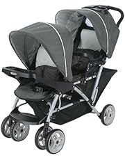 Graco DuoGlider Double Stroller | Lightweight Double Stroller with Tandem Seating, Glacier