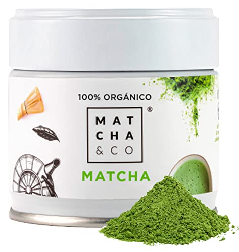 Té Matcha 100% Ecológico 30g [Grado ceremonial]. Té Verde en Polvo Orgánico de Japón. Té Matcha Orgánico. Té Verde Matcha 100