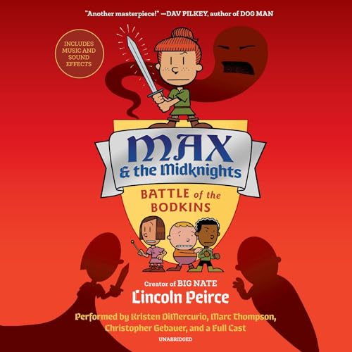 Max and the Midknights: Battle of the Bodkins Audiolibro Por Lincoln Peirce arte de portada