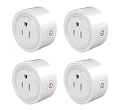 Wifi Smart Plug Paquete de 4, Enchufe Inteligente Mini Outlets, Toma de Corriente Inalámbrica Compatible con Amazon Alexa, …