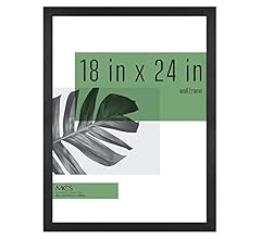 MCS Studio Gallery 18x24 Poster Frame Black Woodgrain, Vertical & Horizontal Wall Hanging Large Picture Frame for Photos, P…