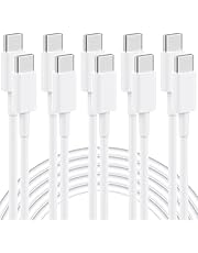 USB C to USB C Cable, 5-Pack 6FT, 60W Fast Charging Power Delivery for iPhone 15/15 Pro/15 Plus/15 Pro Max, iPad Mini 6/Pro 2021, MacBook Pro 2020, Samsung Galaxy S23, Switch