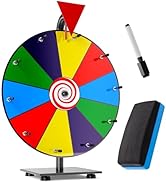 12 Inch Heavy Duty Spinning Prize Wheel - 10 Slots Color Tabletop Roulette Spinner of Fortune Spi...