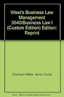 West's Business Law Management 3540/Business Law I 0324688369 Book Cover