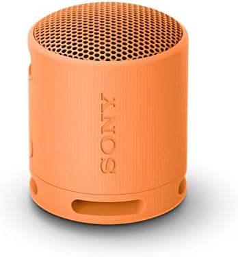 Sony SRS-XB100 Wireless Bluetooth Portable Lightweight Super-Compact Travel Speaker, Extra-Durable IP67 Waterproof & Dustproof, 16 Hour Battery, Versatile Strap, and Hands-Free Calling, Orange New