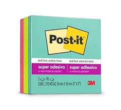 Post-it, 3M, Bloco de Notas Adesivas, Coleção Supernova, Neon, 76x76mm, 270 folhas