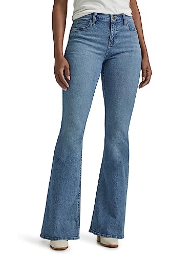 Lee Women's Legendary Mid Rise Flare Jean, Elevated Retro, 0